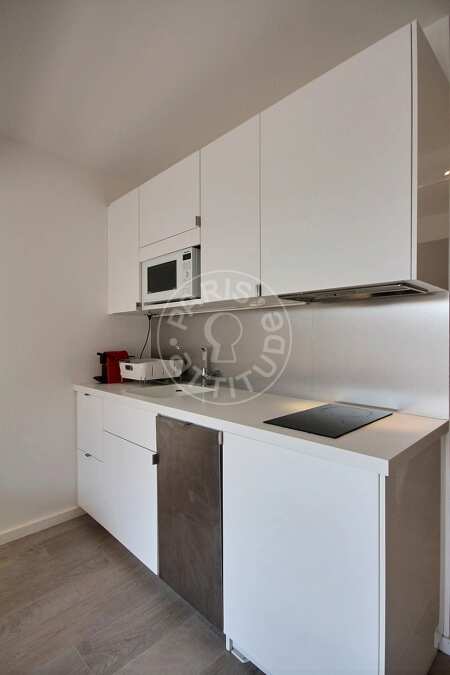 Küche Möblierte studio - 23m²  - Commerce - Paris
