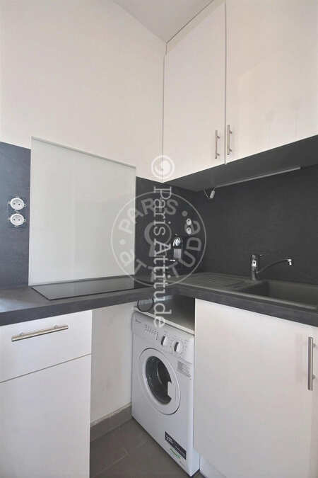 Cozinha Quitinete mobilado - 22m²  - Tour Eiffel - Paris