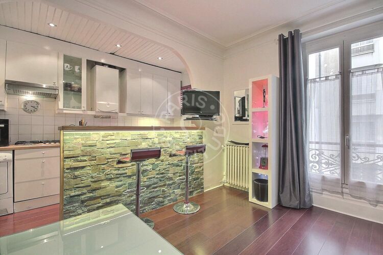 Living room - Furnished 1 bedroom - Paris 75017 - 1326