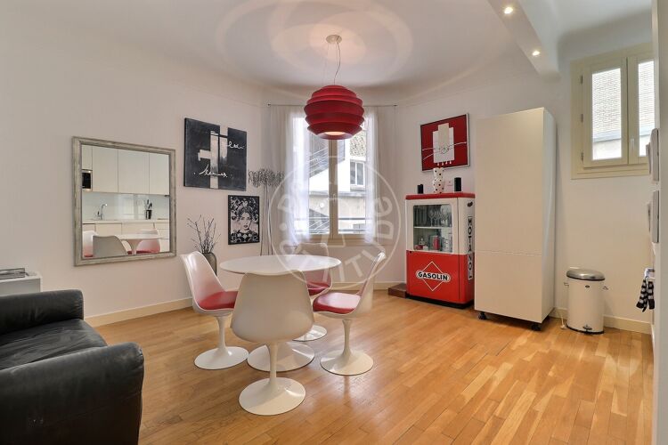 Living room - Furnished 1 bedroom - Paris 75007 - 13265