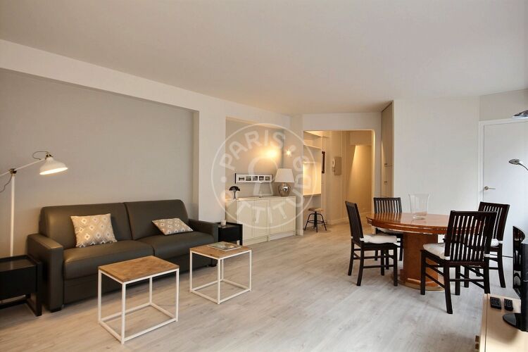 Living room - Furnished 1 bedroom - Paris 75004 - 13283