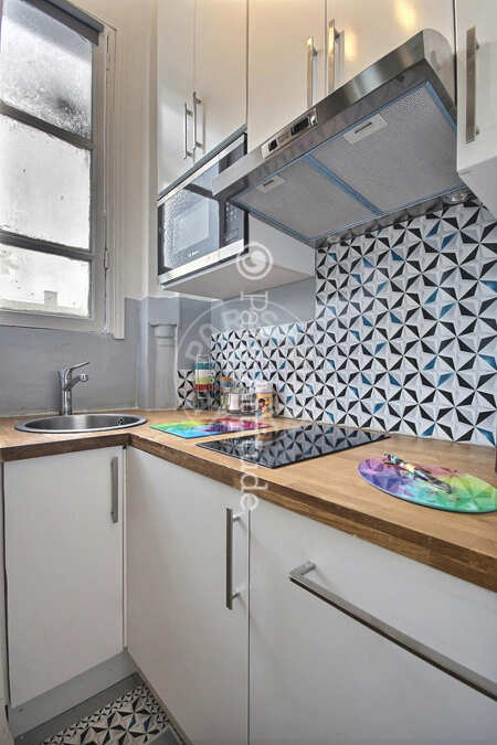 Cozinha Apartamento mobilado - 26m²  - 1 quarto - Montmartre / Place des Abbesses - Paris
