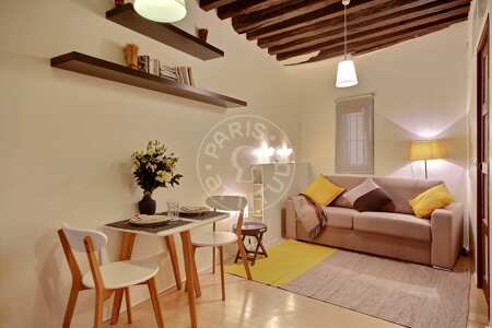 Sala Quitinete mobilado - 20m²  - Châtelet - Paris