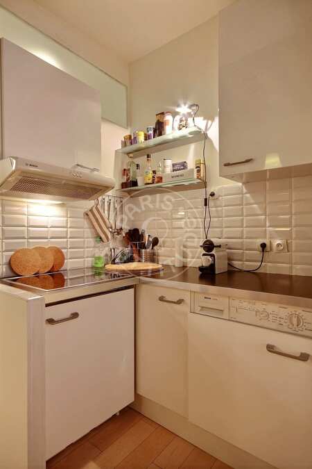 Cozinha Quitinete mobilado - 20m²  - Châtelet - Paris
