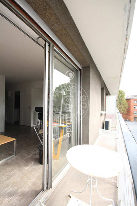Balcony Furnished studio alcove - 35m²  - Tolbiac - Paris