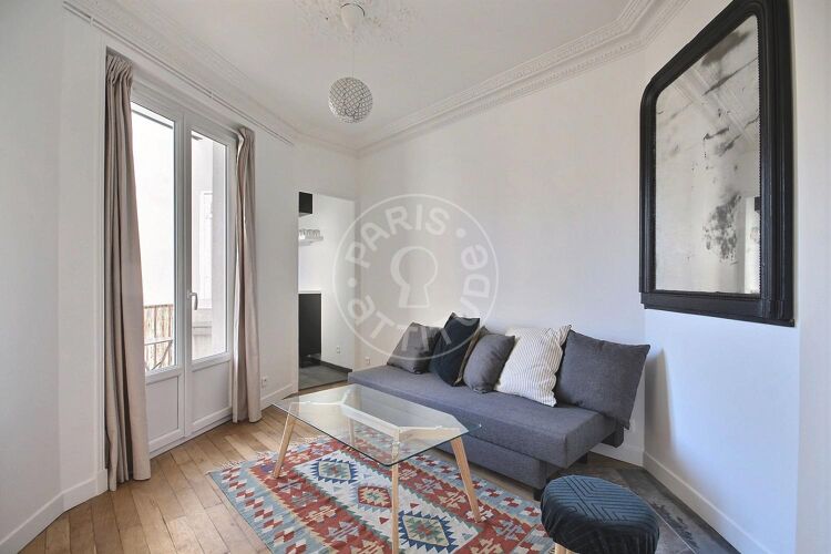 Living room - Furnished 1 bedroom - Paris 75014 - 13319