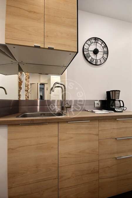 Cuisine Studio meublé - 16m²  - Montorgueil - Paris
