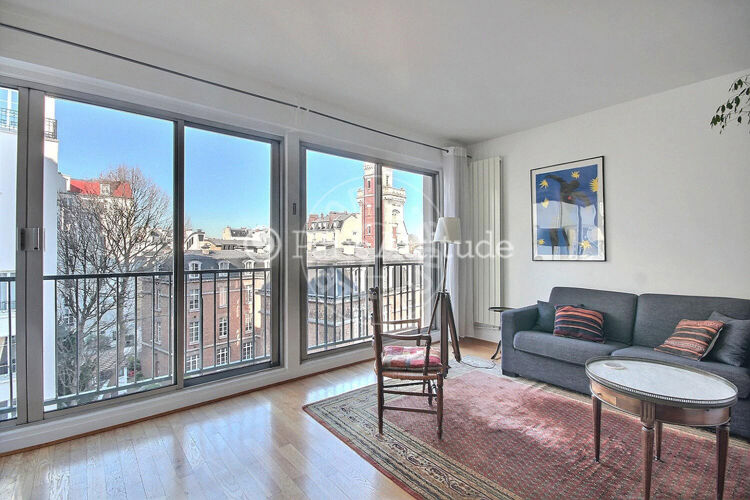 Living room - Furnished 1 bedroom - Paris 75013 - 13335