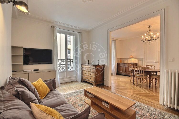 Living room - Furnished 3 bedrooms - Paris 75005 - 13336