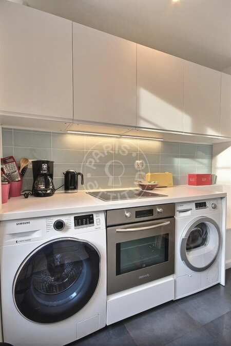 Cocina Piso amueblado - 97m²  - 3 dormitorios - Port Royal / Raspail - París