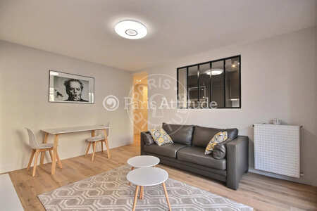 Salon Appartement meublé - 45m²  - 1 chambre - Porte Dorée - Paris