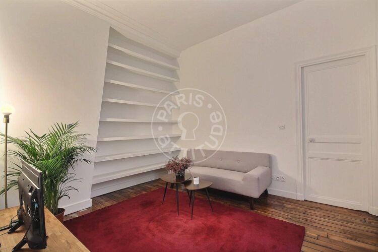 Living room - Furnished 1 bedroom - Paris 75002 - 13338