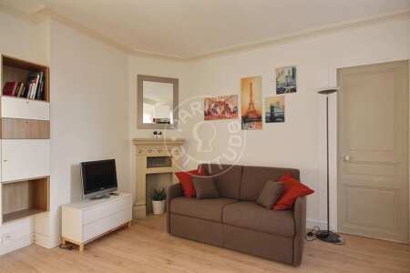 Salon Appartement meublé - 28m²  - 1 chambre - Alésia - Paris