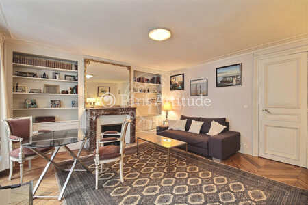 Living room Furnished apartment - 65m²  - 2 bedrooms - Saint-Germain - Paris