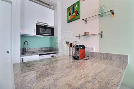Kitchen Furnished studio - 25m²  - Châtelet - Paris