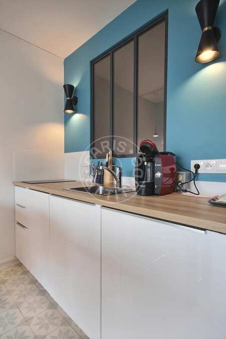 Küche Möblierte alkovenwohnung - 27m²  - Bir-Hakeim - Paris