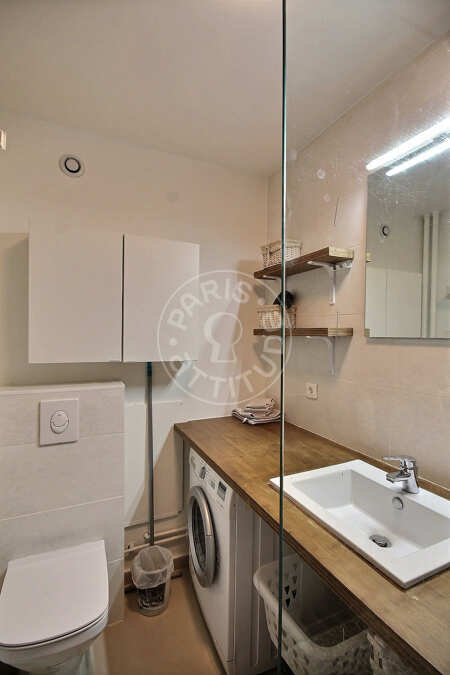 Casa de banho Apartamento mobilado - 45m²  - 1 quarto - Riquet - Paris