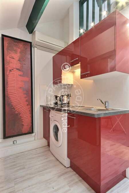 Cocina Estudio amueblado - 16m²  - Châtelet - París