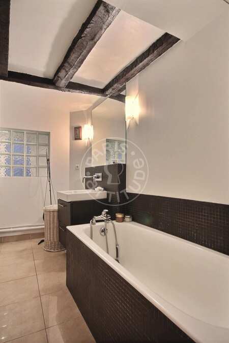 Salle de bain Appartement meublé - 59m²  - 1 chambre - Châtelet - Paris