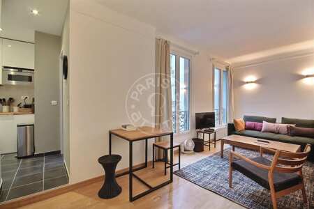 Living room Furnished apartment - 36m²  - 1 bedroom - Saint Placide - Paris
