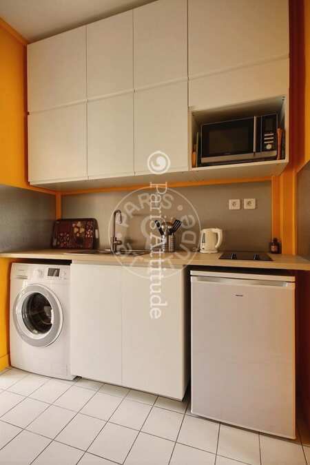 Cozinha Quitinete mobilado - 21m²  - Tolbiac - Paris