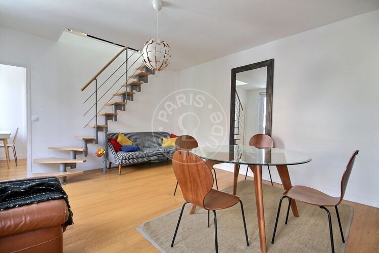 Living room - Furnished 3 bedrooms - Paris 75014 - 13388