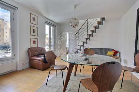 Living room Furnished duplex - 50m²  - 3 bedrooms - Plaisance / Pernety - Paris