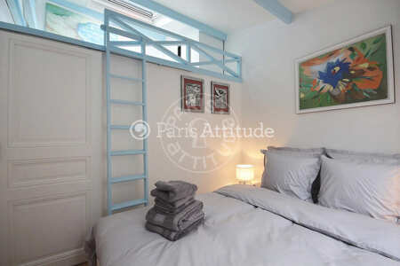 Bedroom Furnished apartment - 37m²  - 1 bedroom - Place des Vosges - Paris