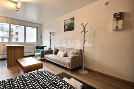 Salon Studio meublé - 28m²  - Canal Saint-Martin - Paris
