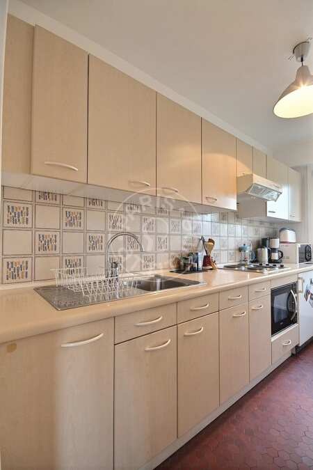 Cuisine Appartement meublé - 50m²  - 1 chambre - Canal de l'Ourcq - Paris