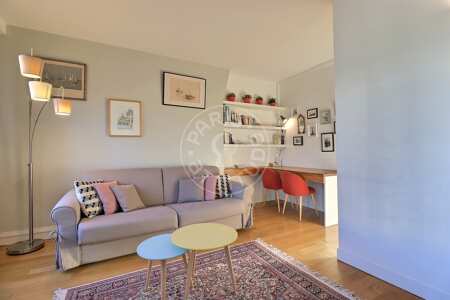 Living room Furnished apartment - 40m²  - 1 bedroom - Poissonnière - Paris