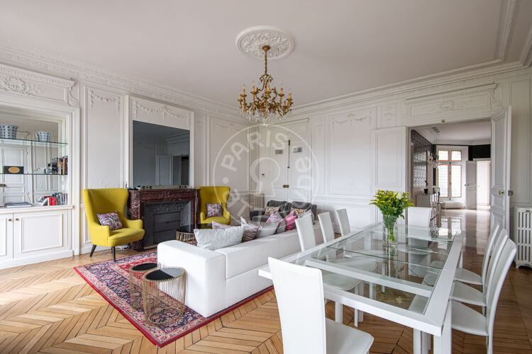 Living room - Furnished 5 bedrooms and more - Paris 75016 - 13406