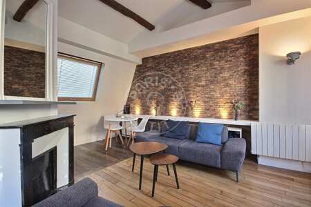 Living room Furnished duplex - 35m²  - 1 bedroom - Montorgueil - Paris