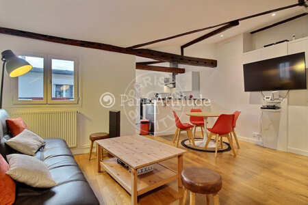 Living room Furnished apartment - 70m²  - 2 bedrooms - Madeleine - Paris