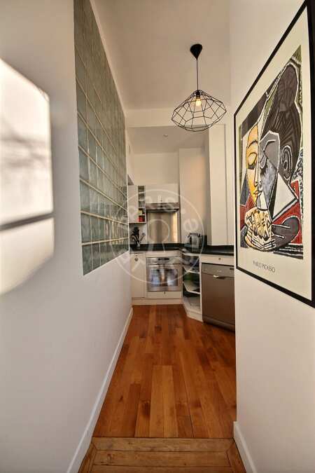 Cocina Piso amueblado - 109m²  - 2 dormitorios - Centre George Pompidou - París