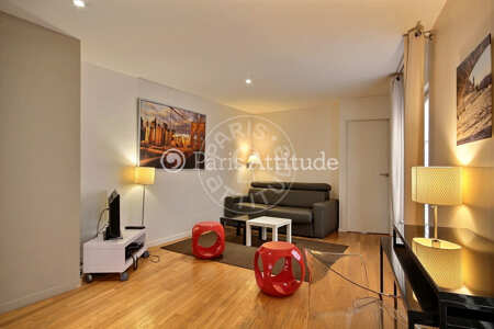 Living room Furnished apartment - 42m² - 1 bedroom - Champs-Elysées - Paris