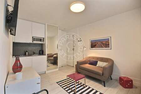 Salon Appartement meublé - 23m²  - 1 chambre - Place des Vosges - Paris