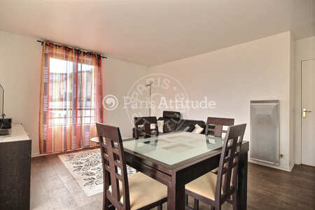 Living room Furnished apartment - 58m²  - 2 bedrooms - Asnières-sur-Seine
