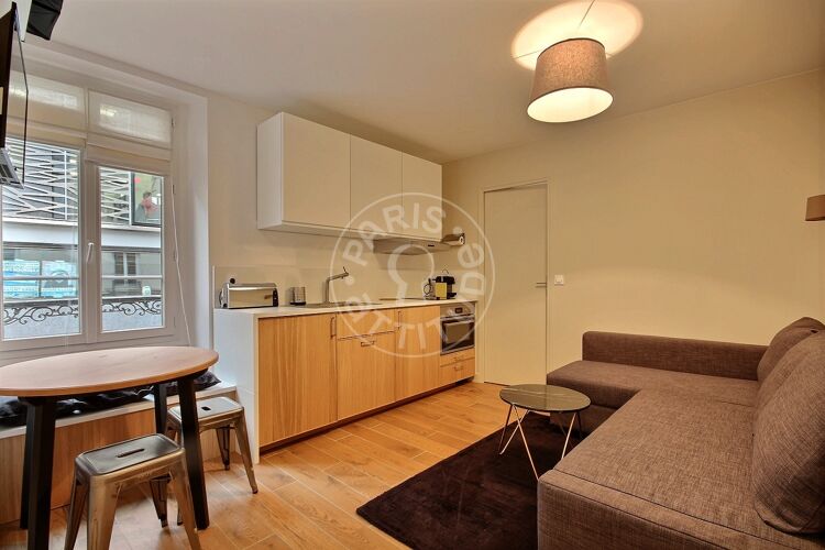 Living room - Furnished 1 bedroom - Paris 75015 - 13483