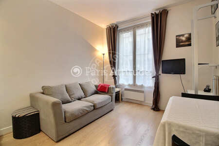 Living room Furnished apartment - 30m²  - 1 bedroom - Tour Eiffel - Paris