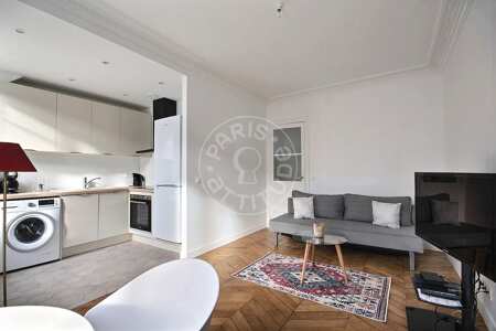 Salon Appartement meublé - 42m²  - 1 chambre - Convention - Paris