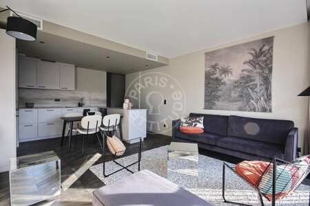 Wohnzimmer Möblierte wohnung - 53m²  - 1 Zimmer - Triangle d'Or - Paris