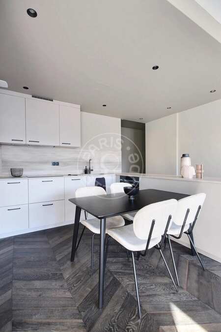 Küche Möblierte wohnung - 53m²  - 1 Zimmer - Triangle d'Or - Paris