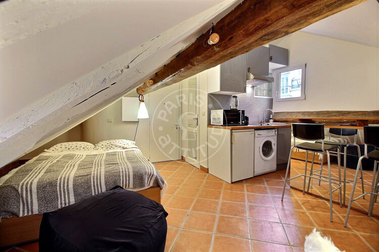 Living room - Furnished studio - Paris 75006 - 13504