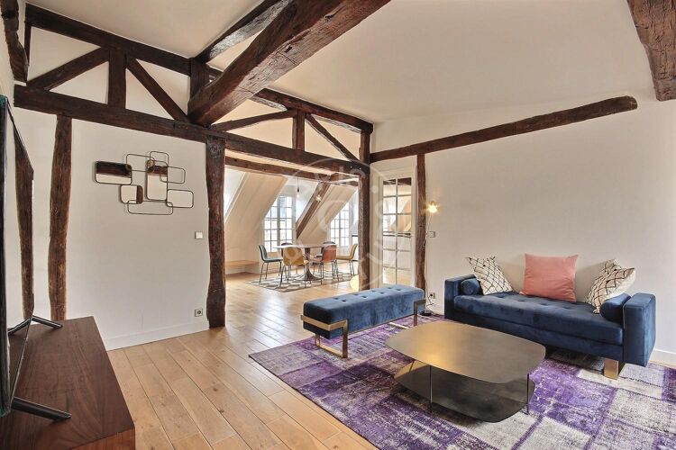 Salon - 2 chambres meublé - Paris 75008 - 13515