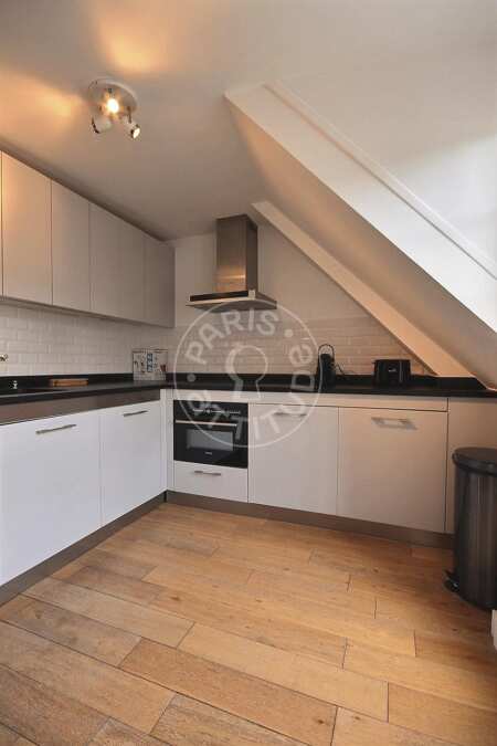Kitchen Furnished apartment - 95m²  - 2 bedrooms - Miromesnil - Paris