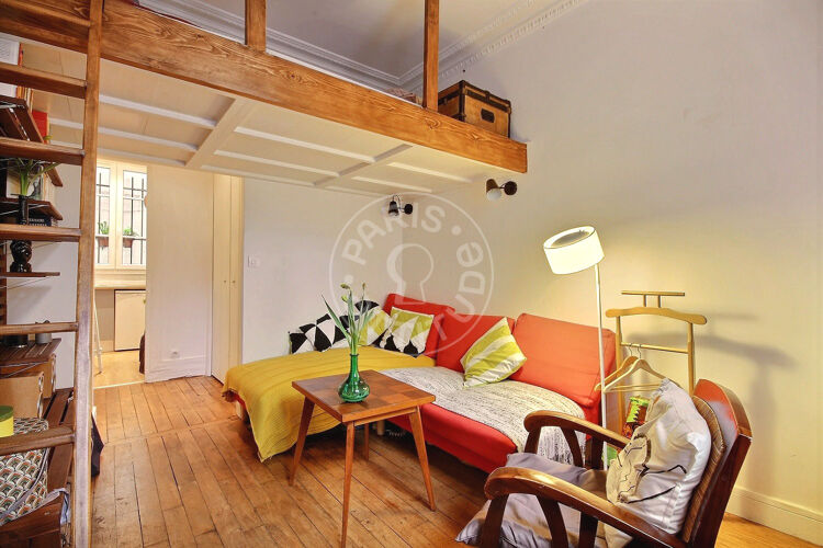 Living room - Furnished studio - Paris 75018 - 13524