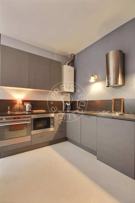 Kitchen Furnished loft - 58m²  - 2 bedrooms - Poissonnière - Paris