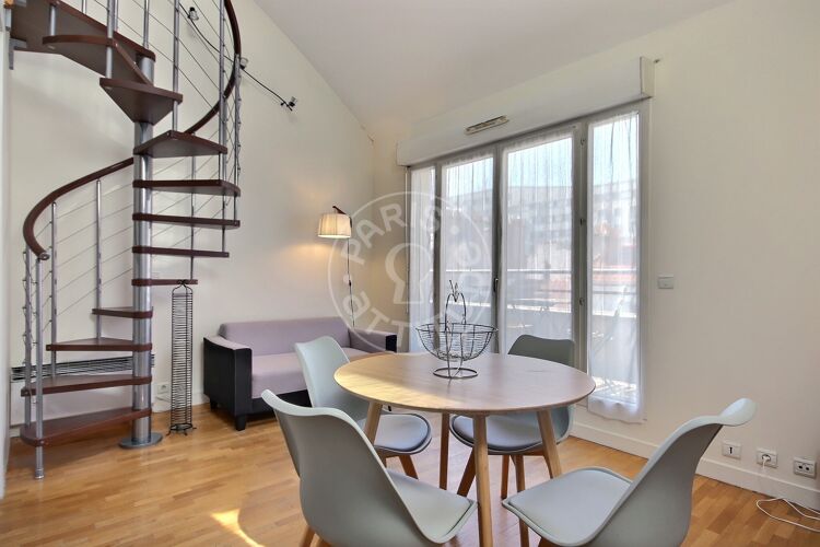 Living room - Furnished 1 bedroom - Paris 75014 - 13529