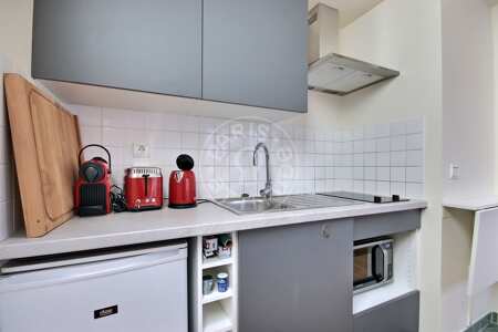 Kitchen Furnished apartment - 35m²  - 1 bedroom - Alésia - Paris